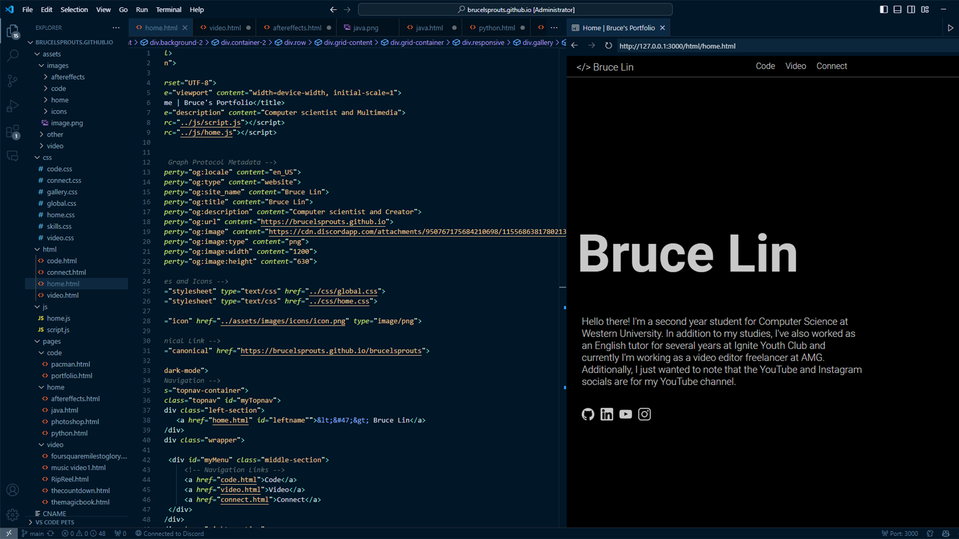 Webpage Portfolio Screenshot